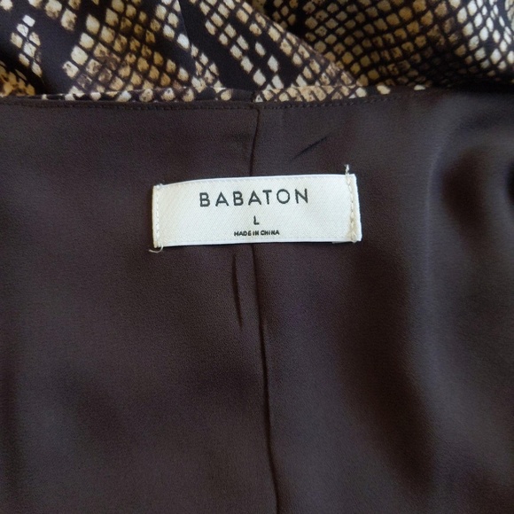 Babaton Python Print Short Sleeve Wrap Wallace Dress - Picture 7 of 10